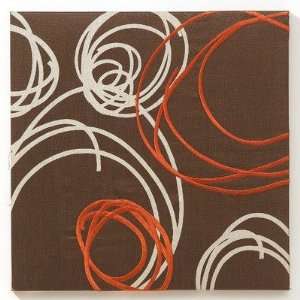  Orange Silk Swirl Fabric Wall Art
