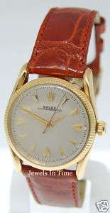 Rolex Mens Vintage 6593 Oyster Perpetual 14k Gold Auto  