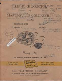   collinsville va lee telephone company telephone directory phone book