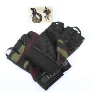 Pair Army Half Finger Paintball Game Tactical Gloves  
