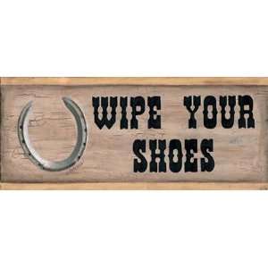  Wipe Your Shoes Finest LAMINATED Print Sue Allemand 17x6 