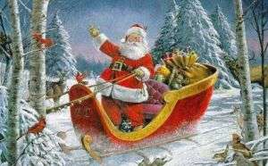 McDonald Canvas S/N Santa print CHRISTMAS PARADE  