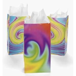  Tie Dyed Gift Bags (1 dz). Great Kids Party Favor Bags 