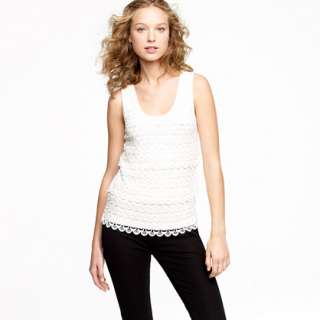 Scalloped lace shell   tanks & camis   Womens knits & tees   J.Crew