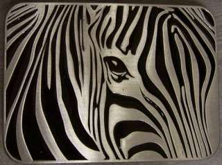 Pewter Belt Buckle animal Zebra Head NEW  