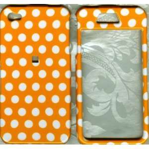  yellow polka dot cute apple iPhone 4 4G faceplate snap 
