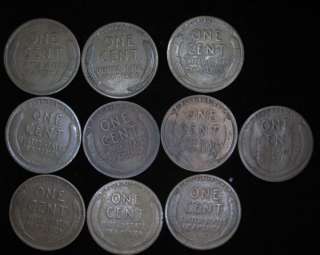 Set of 10 Hard to Find Lincoln Wheaties Cents Group V  