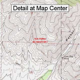  USGS Topographic Quadrangle Map   Sun Valley, Idaho 