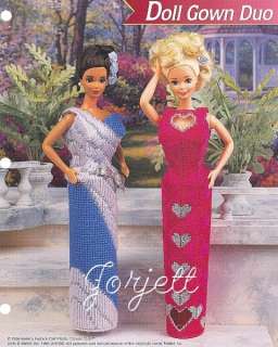 Doll Gown Duo, Annies pc patterns fit Barbie dolls  