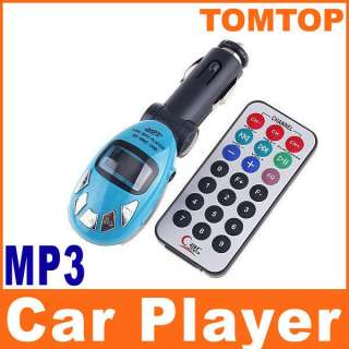 HOT Car  Player FM Transmitter USB SD MMC Slot Blue  