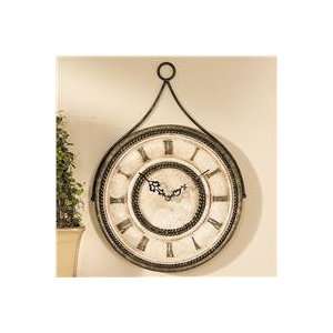  Antiqued Hanging Wall Clock: Home & Kitchen