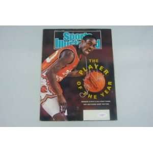  OREGON ST GARY PAYTON SIGNED AUTHENTIC SI MAG COVER JSA 