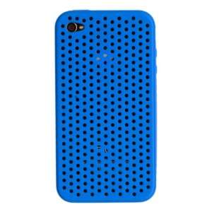Apple iPhone 4 * Soft Silicone Case * Breathable Mesh * (Sky Blue 