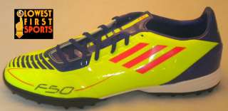   F10 TRX TF Turf Soccer Shoes Yellow Electricity Infrared Purple G40278