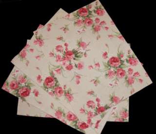 Large Ralph Lauren FLOWERSHED Roses Reversible Placemats Pinks Grns 
