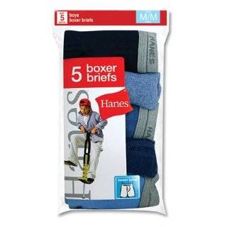 Hanes Boys Boxer Brief 5 Pack Assorted Solid Dyed Heathers Small