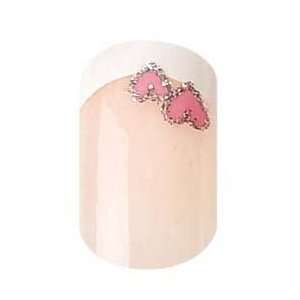   Pre Glued, False Nails, 12 (French Manicure with a Pink Heart) Beauty