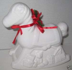 CHRISTMAS CERAMIC ROCKING HORSE WINDSOR COLLECTION  