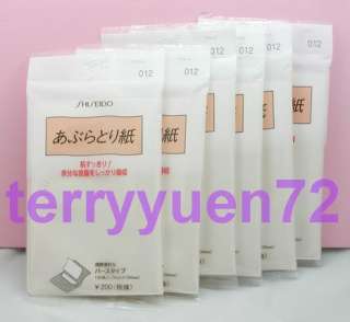 Shiseido Facial Oil Blotting Paper 6 packs 720 pcs LOT  