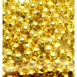  Gold Metal Crimp Beads (1/2 oz). 2mm (1/16).