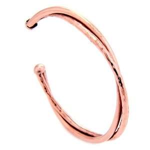  Hand Made Intertwined Style Pure Copper Cuff Bracelet 