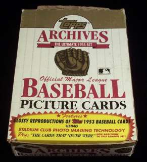 1991 TOPPS 1953 ARCHIVES BASEBALL BOX (36 PACKS)  
