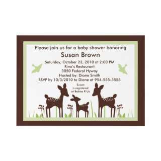 Willow Organic/Deer Baby Shower Invitation So Cute invitation