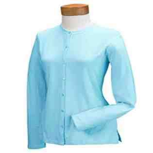   medium women s stretch jersey long sleeve cardigan meadow medium
