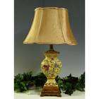 Lamp Factory 27in Floral Patina Resin Table Lamp with Resin Base and 