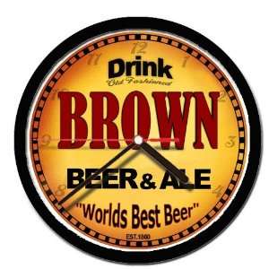  BROWN beer and ale cerveza wall clock 