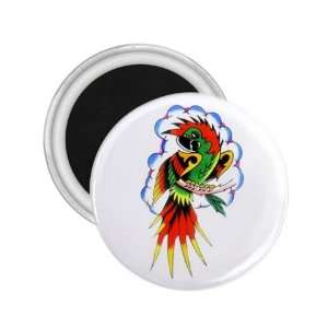  NEW Tattoo Parrot Bird Fridge Souvenir Magnet 2.25 Free 