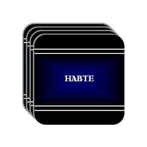   HABTE Set of 4 Mini Mousepad Coasters (black design) 