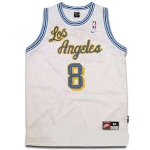 Kobe Bryant #8 Los Angeles Lakers Hardwood Classics NBA Jersey White 