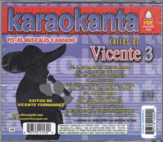 VICENTE FERNANDEZ KARAOKE CD + GRAPHICS PISTAS MUSICAL  