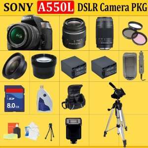 Sony Alpha A550L Digital SLR with 18 55mm Lens and 75 300mm Lens + SSE 