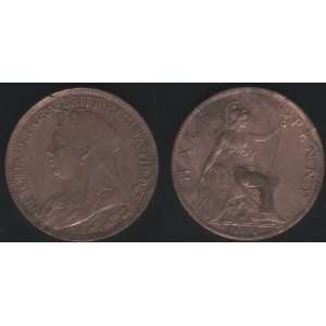  Extra Fine 1895 British Half Penny 