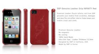 SGP Leather Grip Case INFINITY RED   Verizon iPhone 4  