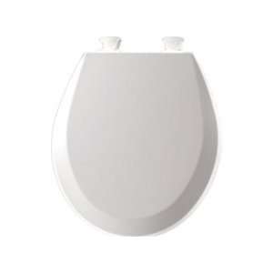   Round Molded Wood Toilet Seat with Easy Clean and Change Finish White