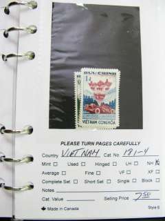 Vietnam Mint NH Early Stamp Set Stock  