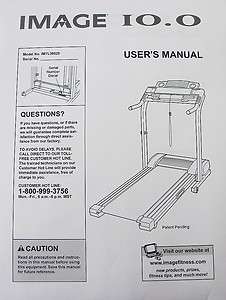 IMAGE 10.0 Treadmill Users Manual  