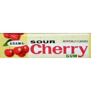 Adams Sour Cherry Chewing Gum 40 5  Grocery & Gourmet Food