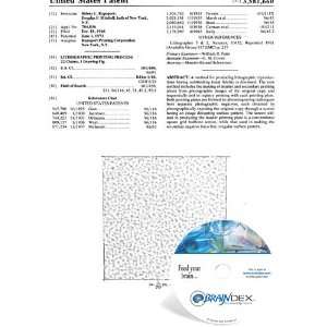  NEW Patent CD for LITHOGRAPHIC PRINTING PROCESS 