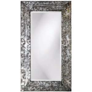  Brushed Silver Embossed Filigree 46 High Wall Mirror 