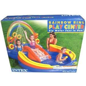 INTEX Inflatable Kids Rainbow Ring Water Play Center