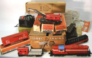 Lionel 2501W Super O Work Train Set, w/boxes & LW Transformer, NR 
