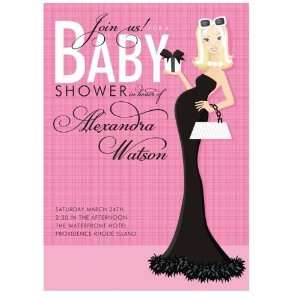   Pretty in Pink Baby Shower Invitation (Blonde)