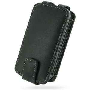   Black Leather Flip Style Case for HTC Touch Pro CDMA: Electronics