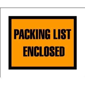  4 1/2 x 5 1/2 Orange Packing List Enclosed Envelopes 