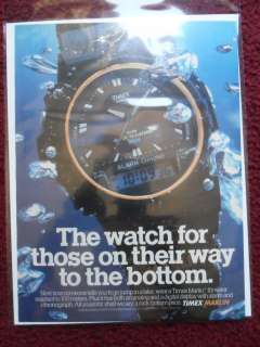1990 Print Ad Timex Marlin Divers Watch On the way to the Bottom 