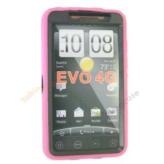   Dual Layer Armor Hybrid Hard Case with Silicone Cover for HTC Evo 4G